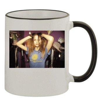 Angelina Jolie 11oz Colored Rim & Handle Mug