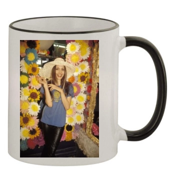 Angelina Jolie 11oz Colored Rim & Handle Mug