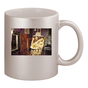 Angelina Jolie 11oz Metallic Silver Mug