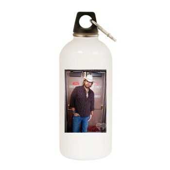 Toby Keith White Water Bottle With Carabiner