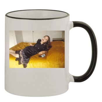 Angelina Jolie 11oz Colored Rim & Handle Mug