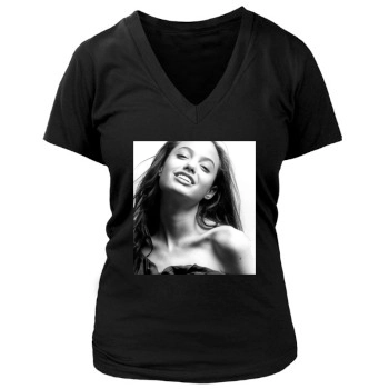 Angelina Jolie Women's Deep V-Neck TShirt