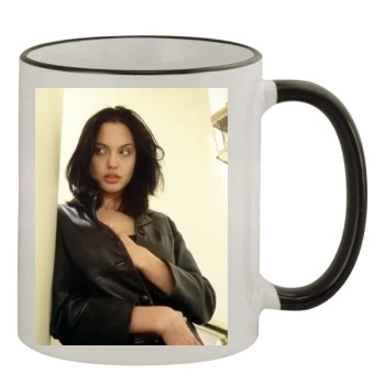 Angelina Jolie 11oz Colored Rim & Handle Mug