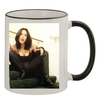 Angelina Jolie 11oz Colored Rim & Handle Mug