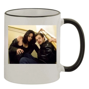 Angelina Jolie 11oz Colored Rim & Handle Mug