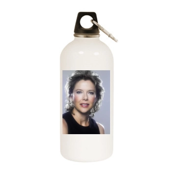 Annette Bening White Water Bottle With Carabiner