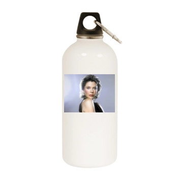 Annette Bening White Water Bottle With Carabiner