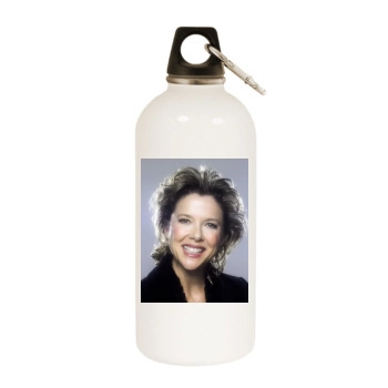 Annette Bening White Water Bottle With Carabiner