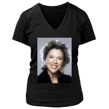 Annette Bening Women's Deep V-Neck TShirt