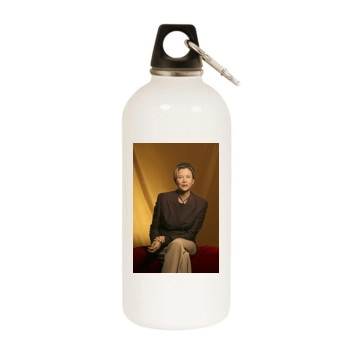 Annette Bening White Water Bottle With Carabiner