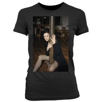 Asia Argento Women's Junior Cut Crewneck T-Shirt