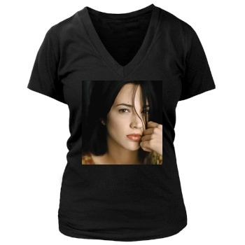 Asia Argento Women's Deep V-Neck TShirt