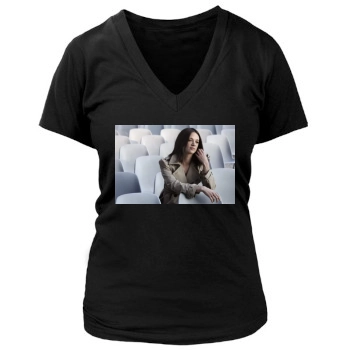 Asia Argento Women's Deep V-Neck TShirt