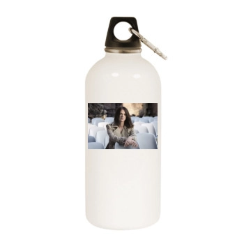 Asia Argento White Water Bottle With Carabiner