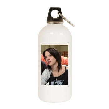 Asia Argento White Water Bottle With Carabiner