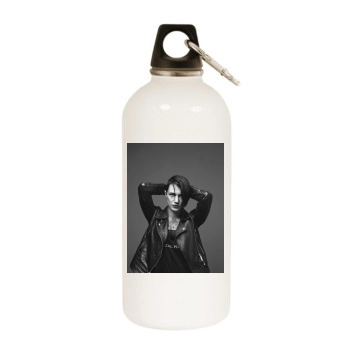 Asia Argento White Water Bottle With Carabiner