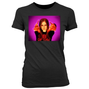 Avril Lavigne Women's Junior Cut Crewneck T-Shirt