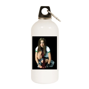 Avril Lavigne White Water Bottle With Carabiner