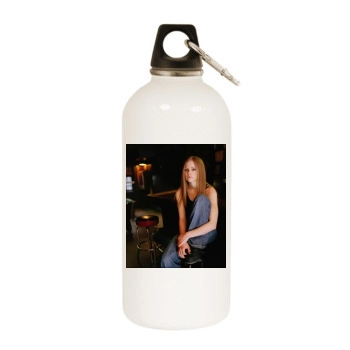 Avril Lavigne White Water Bottle With Carabiner