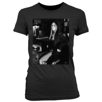 Avril Lavigne Women's Junior Cut Crewneck T-Shirt