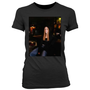 Avril Lavigne Women's Junior Cut Crewneck T-Shirt