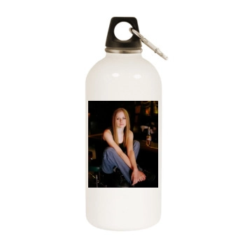 Avril Lavigne White Water Bottle With Carabiner