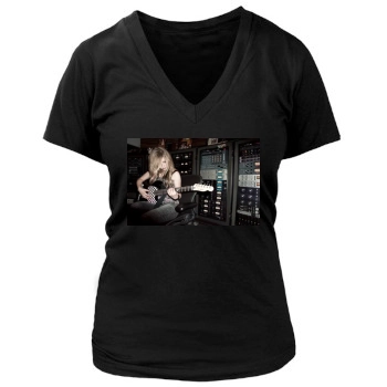 Avril Lavigne Women's Deep V-Neck TShirt