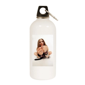 Avril Lavigne White Water Bottle With Carabiner