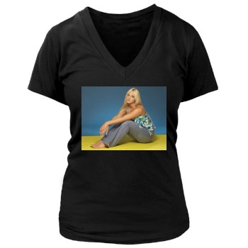 Brooke Hogan Women's Deep V-Neck TShirt