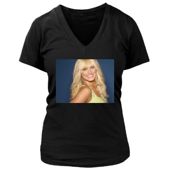 Brooke Hogan Women's Deep V-Neck TShirt