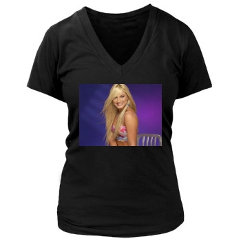 Brooke Hogan Women's Deep V-Neck TShirt