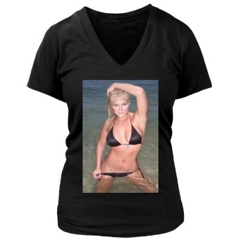 Brooke Hogan Women's Deep V-Neck TShirt