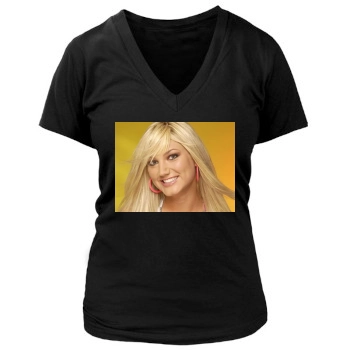 Brooke Hogan Women's Deep V-Neck TShirt