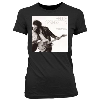 Bruce Springsteen Women's Junior Cut Crewneck T-Shirt