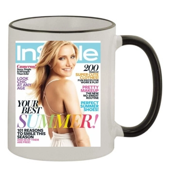 Cameron Diaz 11oz Colored Rim & Handle Mug