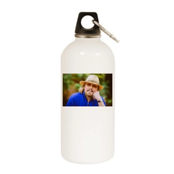 Barry Gibb White Water Bottle With Carabiner