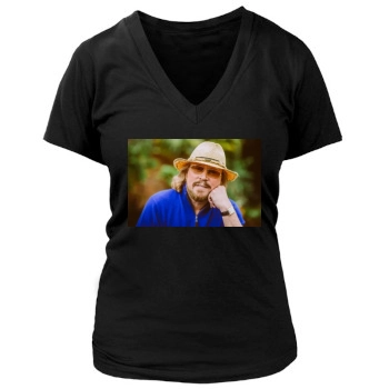 Barry Gibb Women's Deep V-Neck TShirt