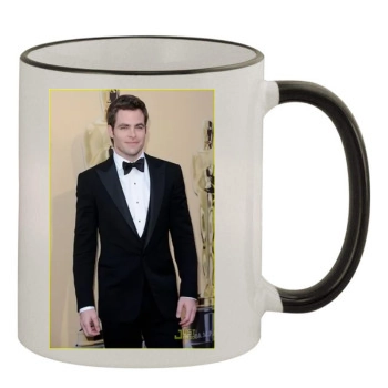 Chris Pine 11oz Colored Rim & Handle Mug