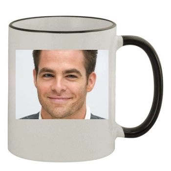 Chris Pine 11oz Colored Rim & Handle Mug