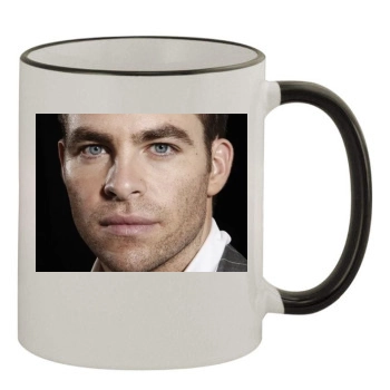 Chris Pine 11oz Colored Rim & Handle Mug