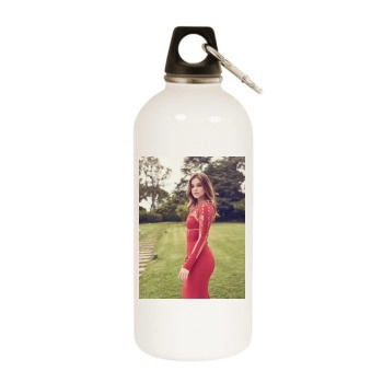 Barbara Palvin White Water Bottle With Carabiner