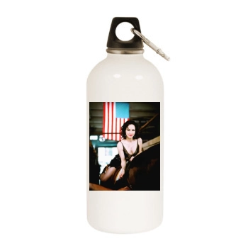 Bebe Neuwirth White Water Bottle With Carabiner