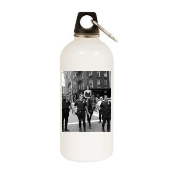 Bebe Neuwirth White Water Bottle With Carabiner