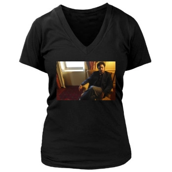 Benicio del Toro Women's Deep V-Neck TShirt