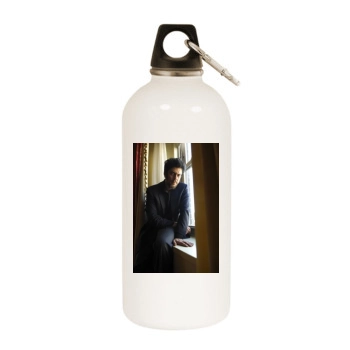 Benicio del Toro White Water Bottle With Carabiner