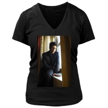 Benicio del Toro Women's Deep V-Neck TShirt