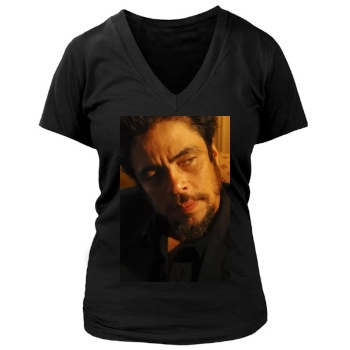 Benicio del Toro Women's Deep V-Neck TShirt