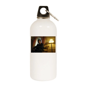 Benicio del Toro White Water Bottle With Carabiner