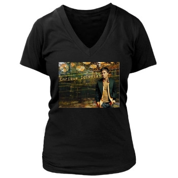 Enrique Iglesias Women's Deep V-Neck TShirt