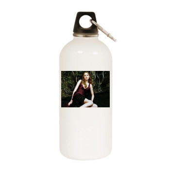 Evan Rachel Wood White Water Bottle With Carabiner